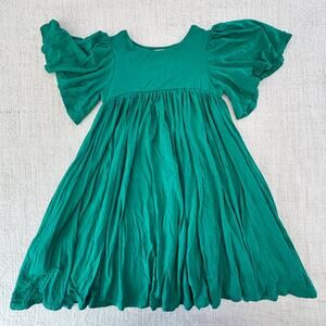 Remie Girl Green Flutter Sleeve Dress PLAY 7